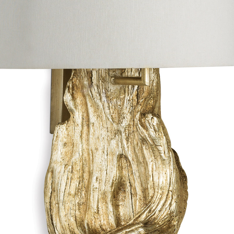 Driftwood Sconce, Antique Gold Leaf