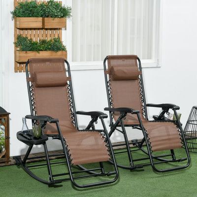 Chaise berçante d'extérieur en métal Mattson