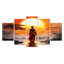 «Orange African Journey III», ensemble d'art mural paysage africain