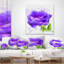 Fleur rose bleue avec éclaboussures de peinture - coussin imprimé floral-30746116-30746112