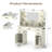 Makeup Vanity with Lighted Mirror & Built-In Outlet, Vanity Desk with 5 Drawers for Bedroom & Dressing Room