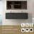 60 Inch Floating Bathroom Vanity With Double Quartz Sand Basins, Soft-Close Drawers, And Modern Wall-Mounted Striped Storage Cabinet In Smoked Walnut-1745065392-1745065394-1745065419