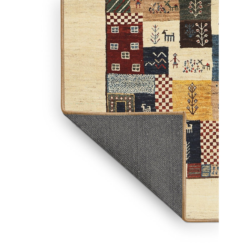 Tapis beige/brun/gris contemporain, Rectangle 3 pi x 5 pi