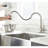 Pull Down Kitchen Faucet With Sprayer Stainless Steel-116628838