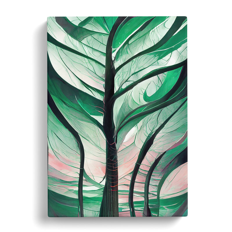 XV1022-4738X Tree Abstract Art No.1 - Print, No Matte, 50cm H x 35cm W, Wrapped Canvas