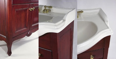Kensington 38" Medium Wood Bathroom Vanity Base with Double Doors