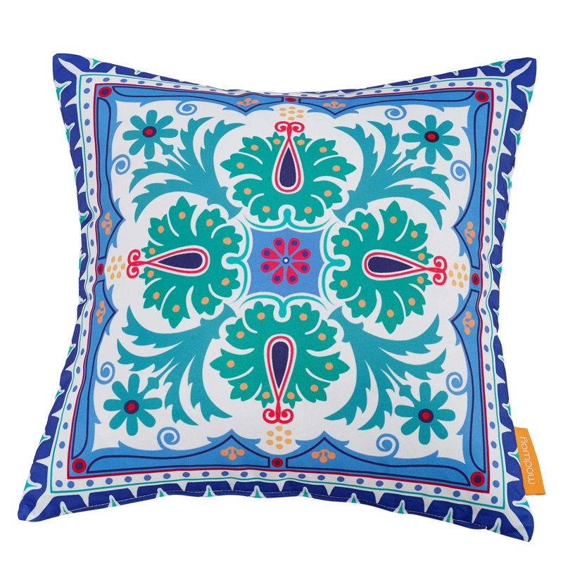 Clover Floral Pattern Outdoor Square Pillow Set