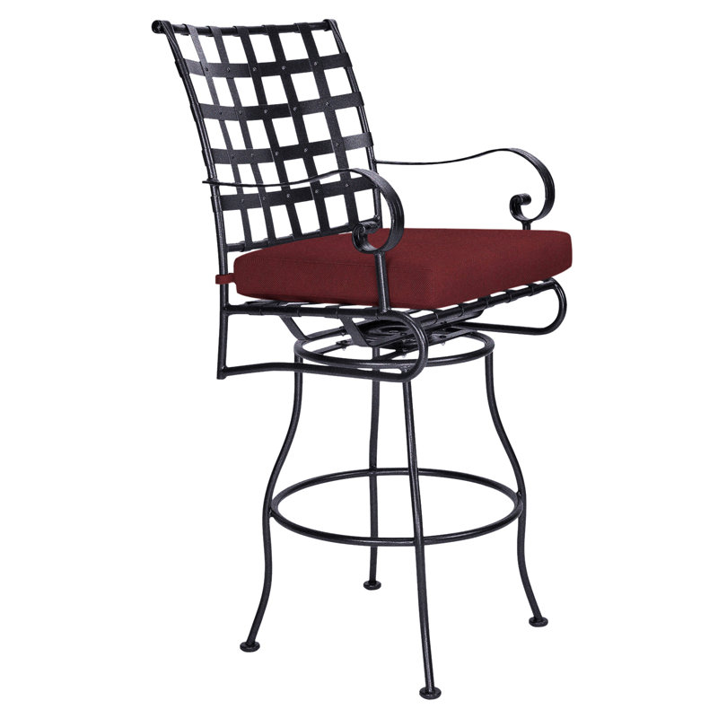 Classico-W Outdoor Swivel Bar Stool, Graphite, Flagship Stone Sunbrella®