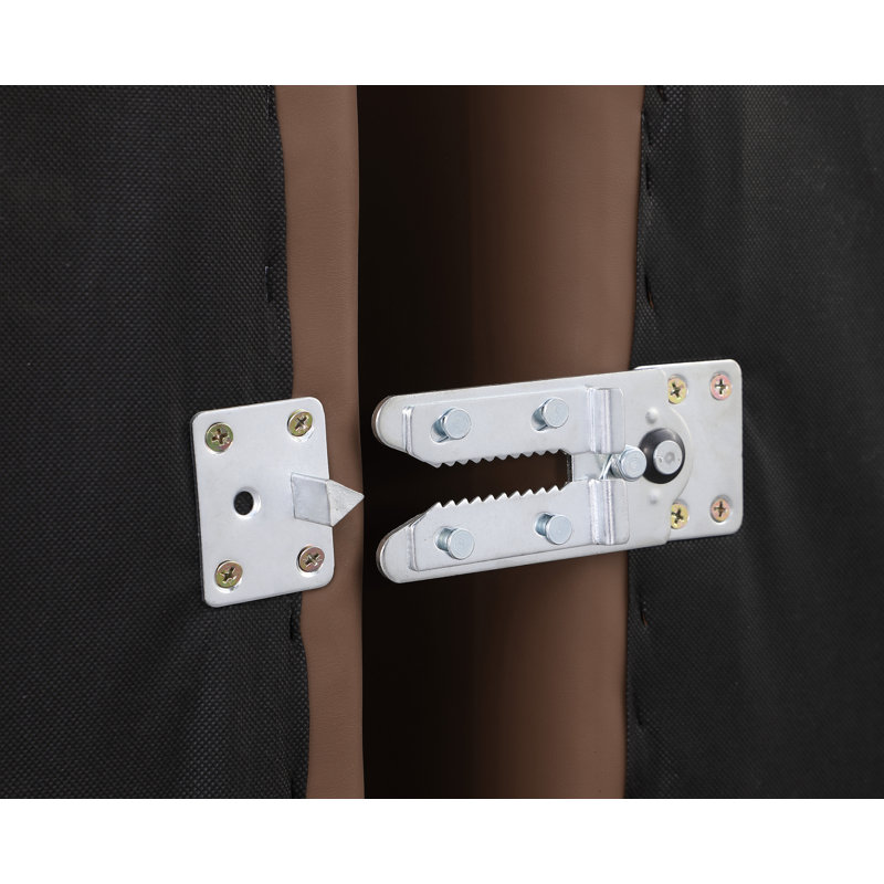 Canapé modulaire réversible en similicuir de 160 po de large avec repose-pieds, Cuir brun végétalien
