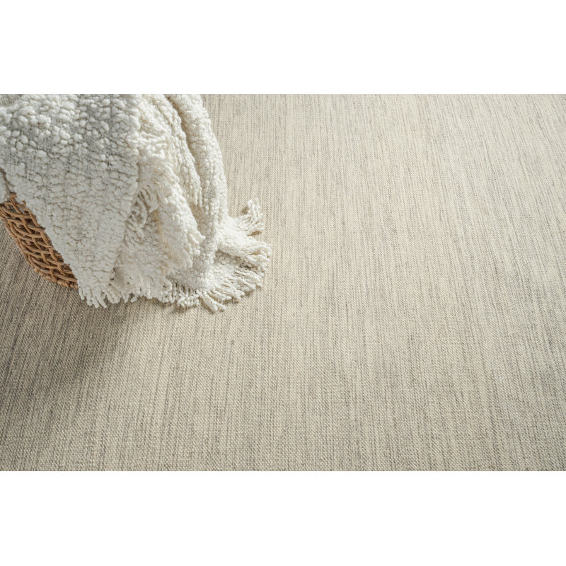 Chelsea Flatweave Wood Area Rug, Beige/Gray, Rectangle 8' x 10'
