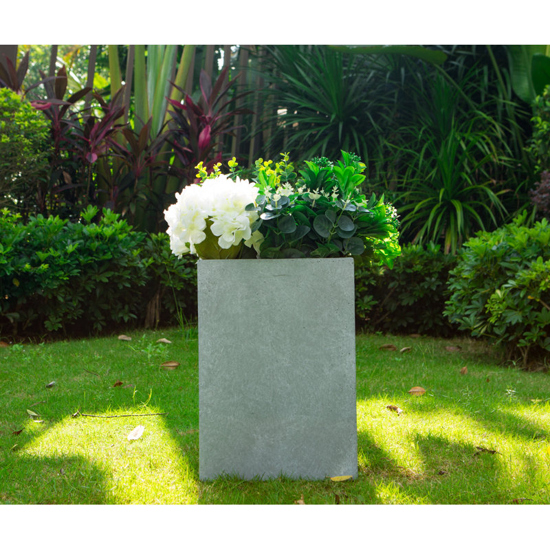 Planter, Slate Gray, 19" H x 13" W x 13" D