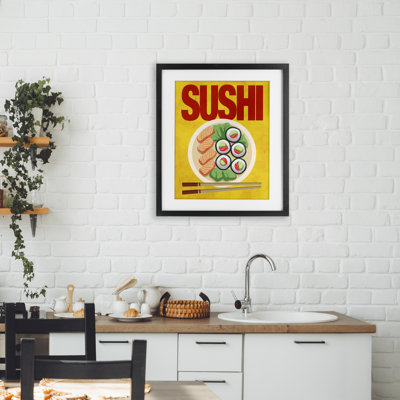 «Bright Bright & Chopsticks», reproduction encadrée sous verre, conception de Marcus Prime