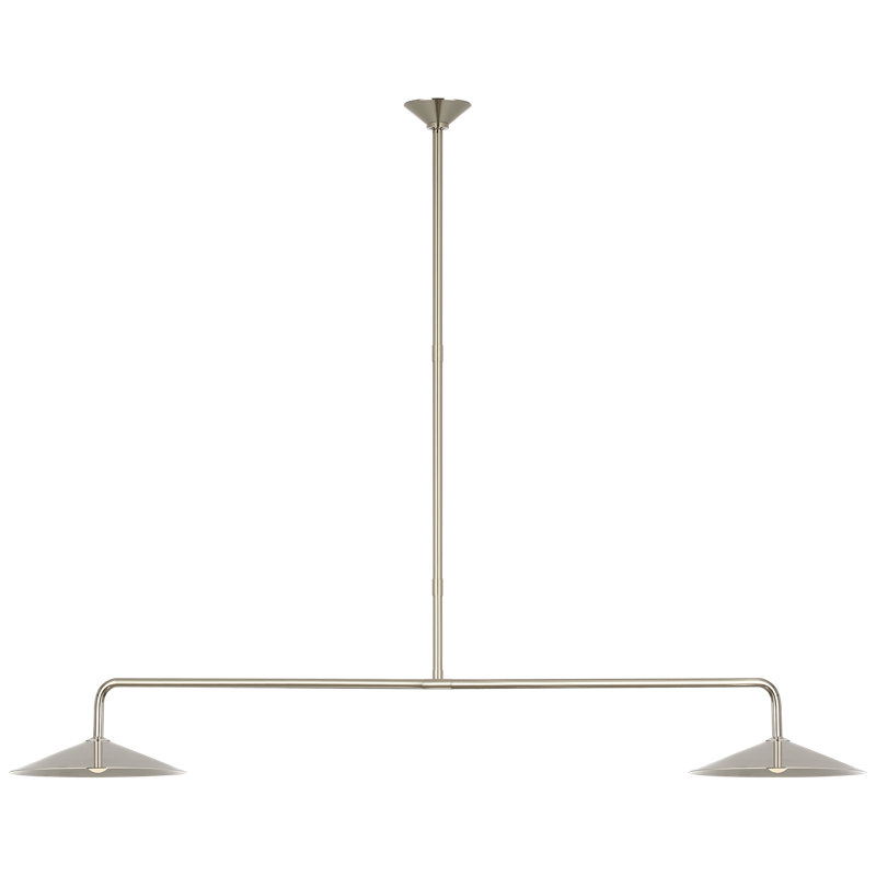 Amber Lewis Ponce 62" Linear Pendant, Nickel, Polished Nickel