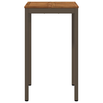 Acacia Dining Table with Steel Base