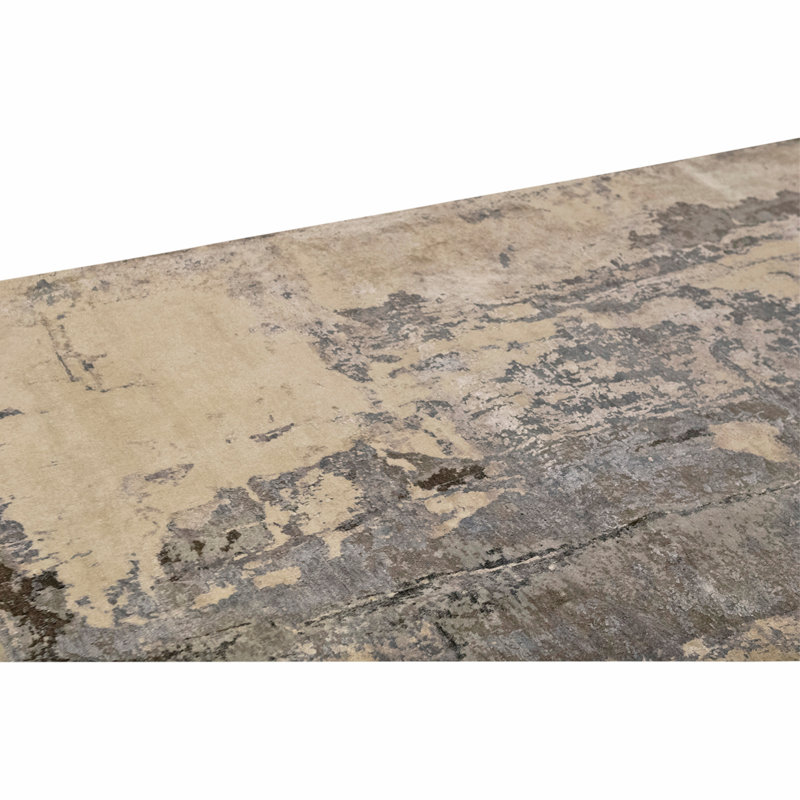 Hand Knotted Area Rug in Grey
