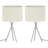 Bigord 52cm Polished Chrome Plate Table Lamp Set