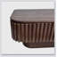 Table basse à plateau relevable cannelé de 38,6 po avec rangement et hauteur réglable en bois massif plaqué pour les espaces de vie modernes-686968584
