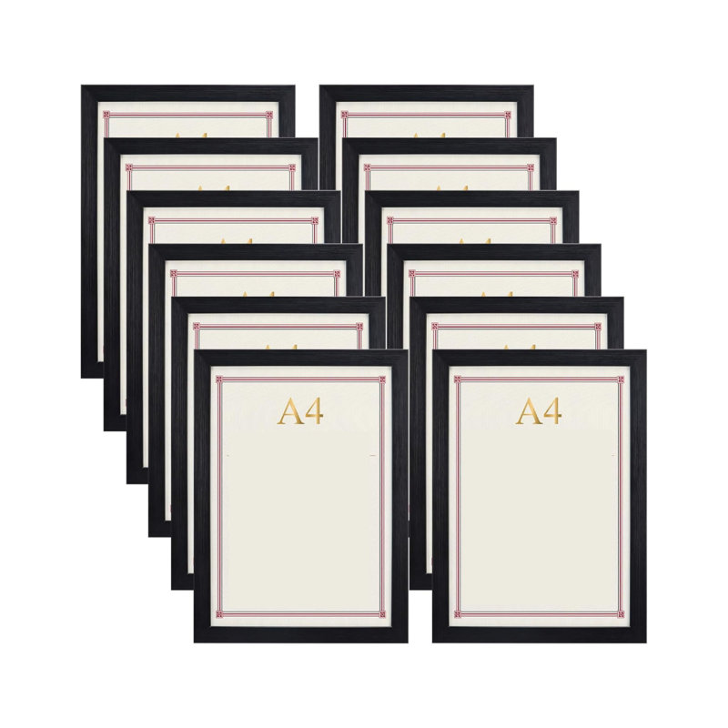 Black Storage Picture Frame - Set of 12