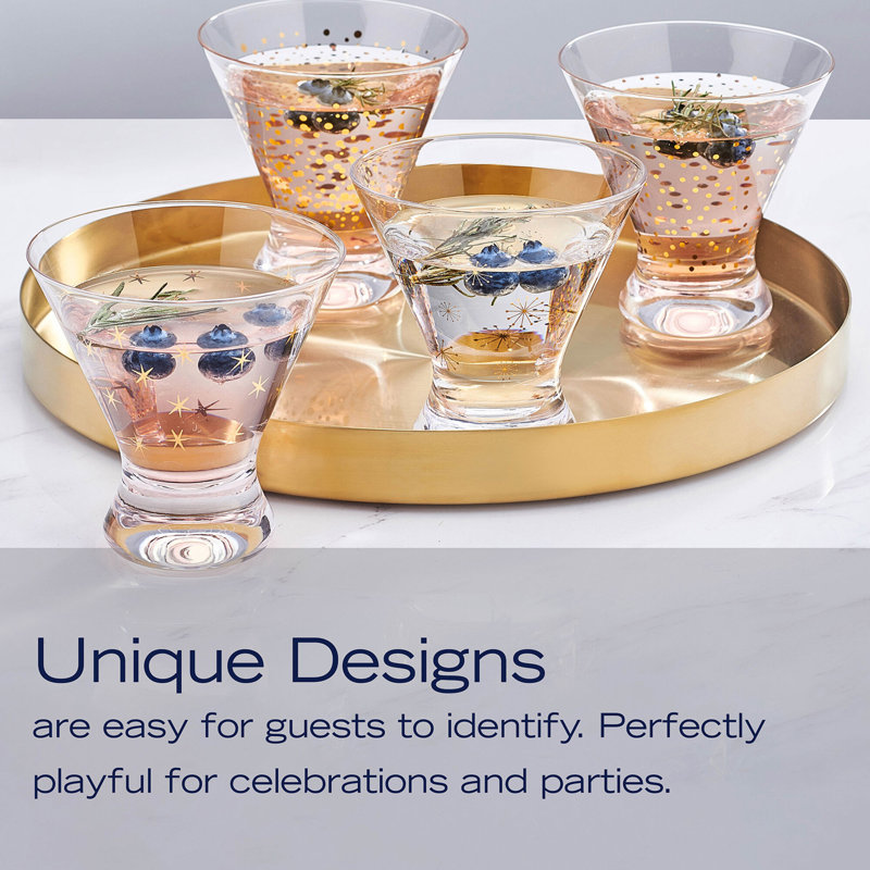 Party 10 oz. Stemless Martini Glasses