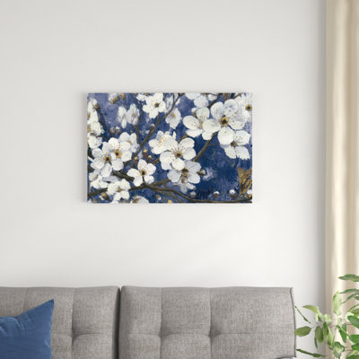 Fleurs de cerisier I indigo