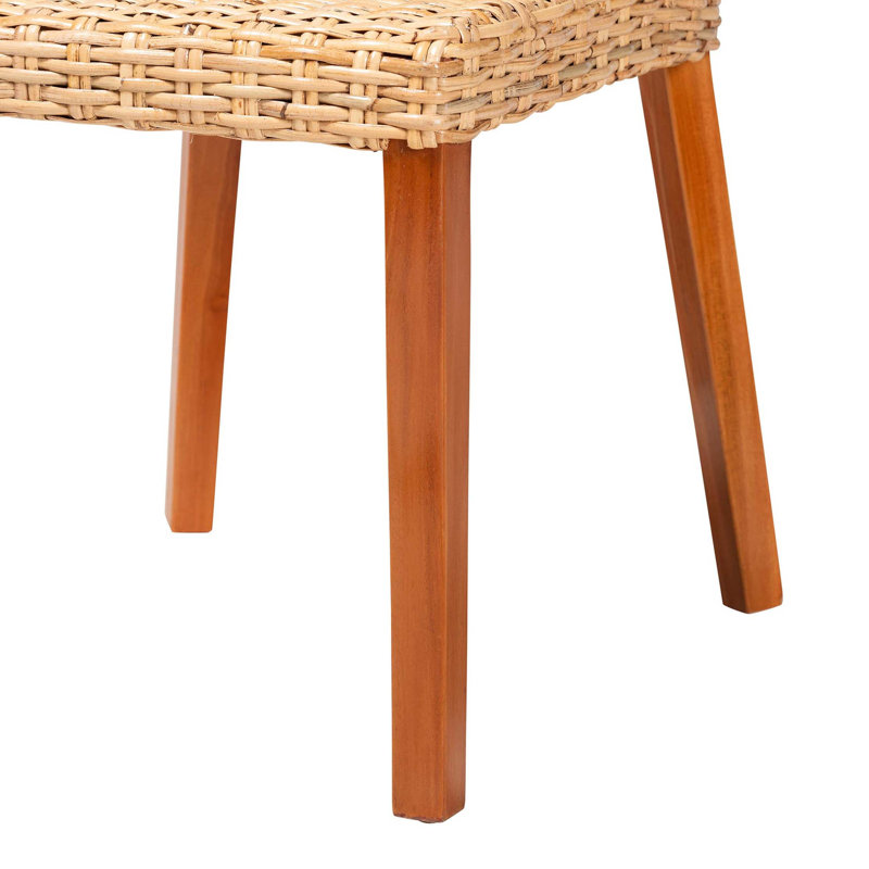 Chaise de salle à manger bohème Kubu Rattan, Honey, Honey, Miel