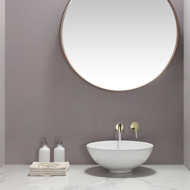 Wall Mounted Optional Single-handle Bathroom Faucet, Gold, No