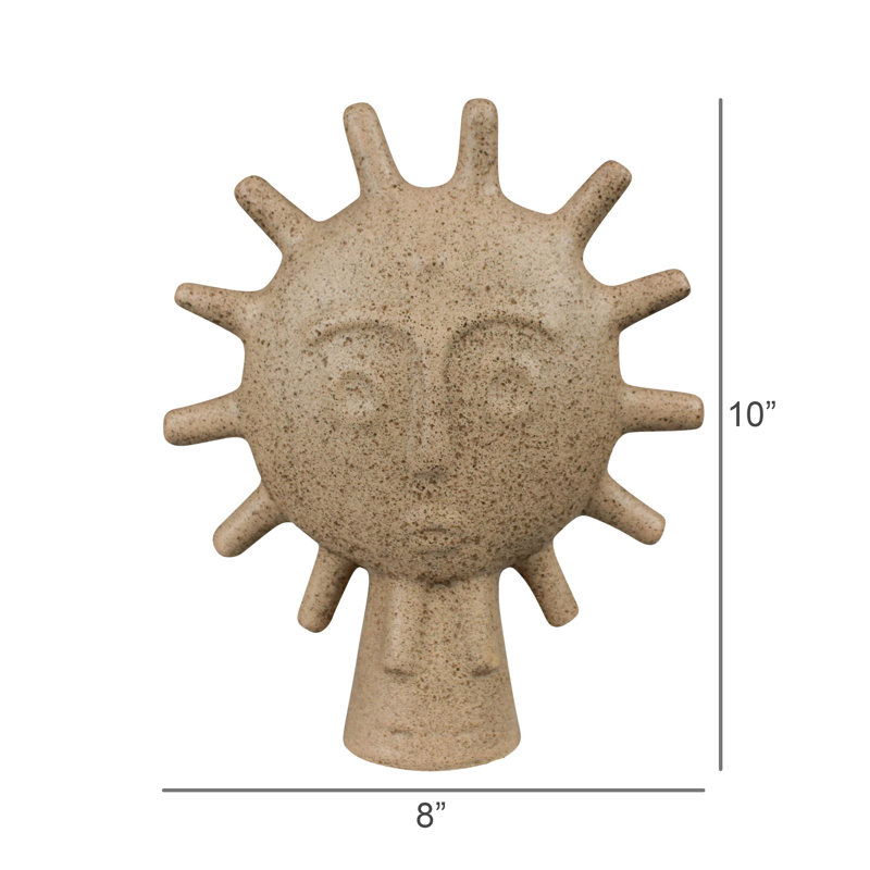 Sculpture soleil, céramique