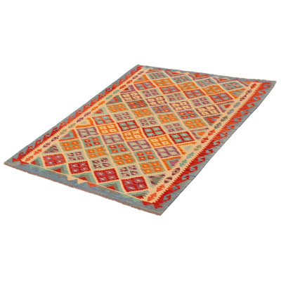 One-of-a-Kind 5' X 6'6" New Age Wool Area Rug in Orange
