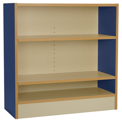 Laminate Bookcase 2-Shelf 30" Height - Almond/Blue