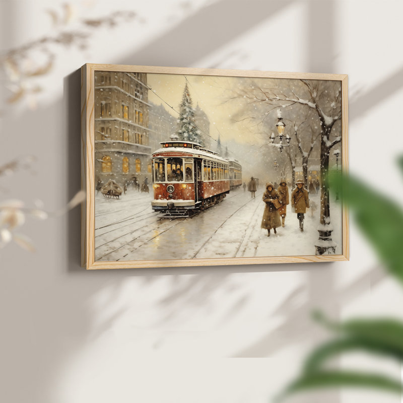 Chirstmas Art-CCCXL -Framed Print - Restickable, Naturel, H 16 po x l 20 po