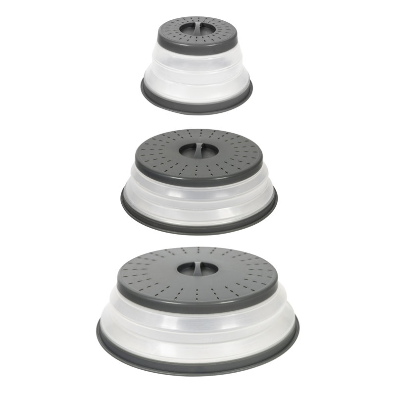 Ensemble de 3 couvercles en plastique Tovolo Universal, gris