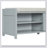 Distressed Shutter Storage Bench with Acacia Veneer for Retro Charm for Living Room, Entryway (Grey)