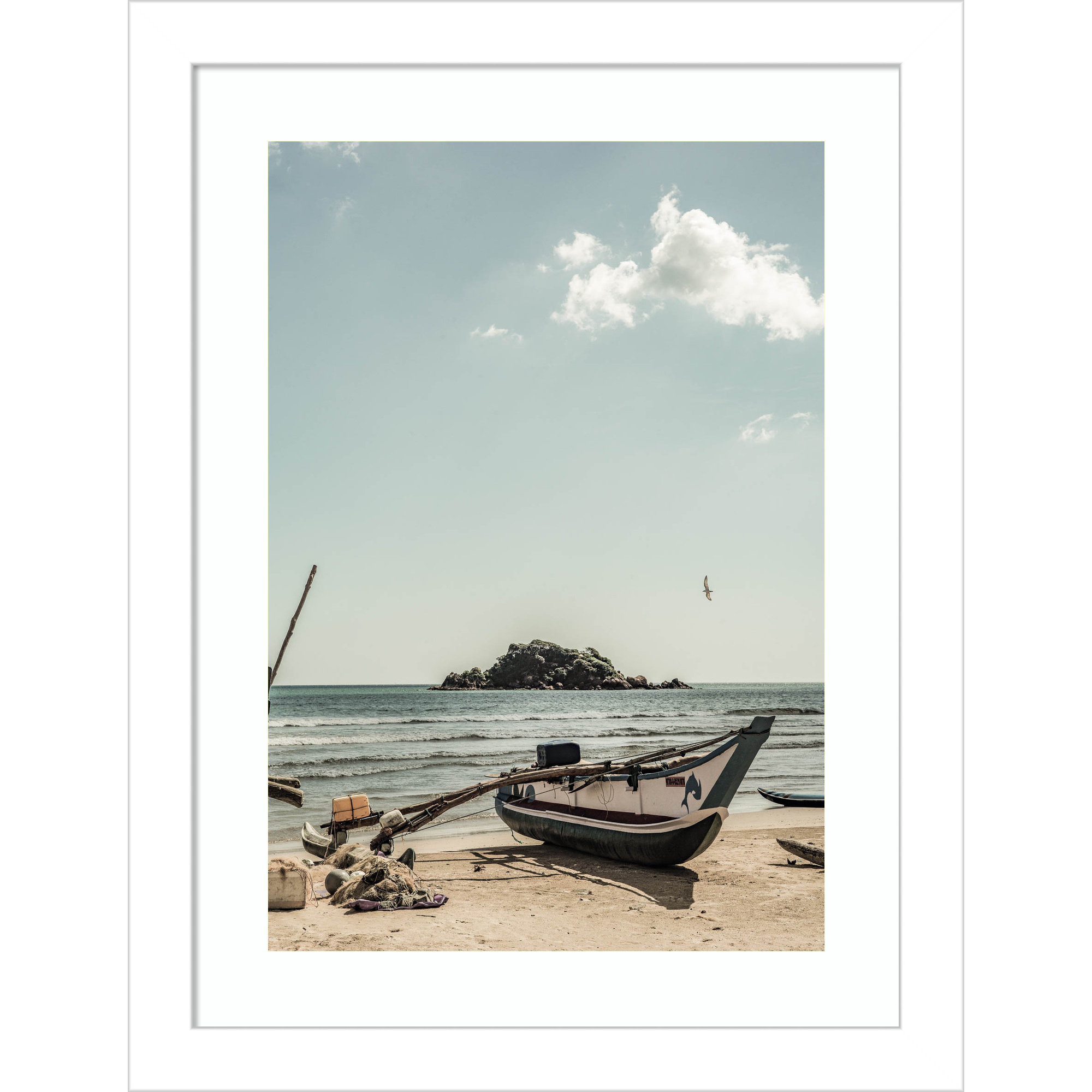 Of the Sea by Shot by Clint Wood Framed Wall Art Print, 13" H x 10" W, White