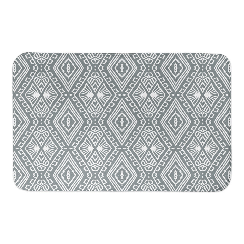 Vick Non-Slip Bath Rug, Gray