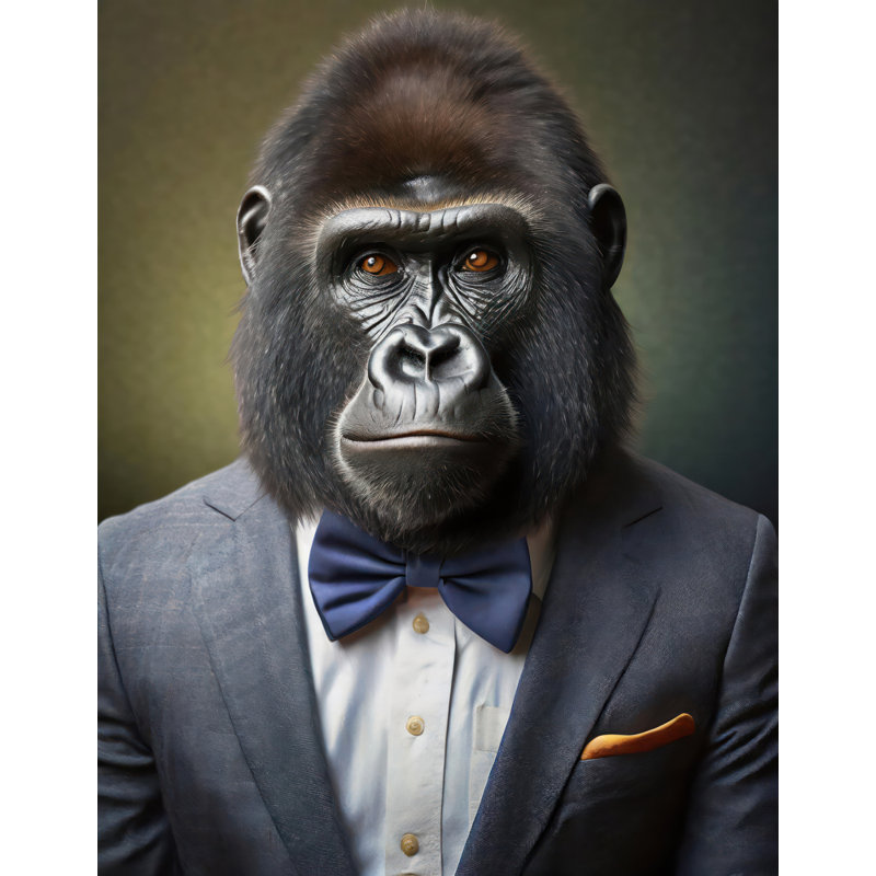 «Gorilla» sur toile, H 24 po x l 20 po