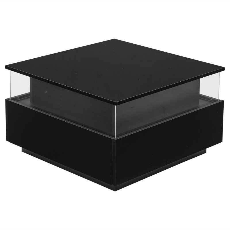 Deakyn Coffee Table with Storage, Black