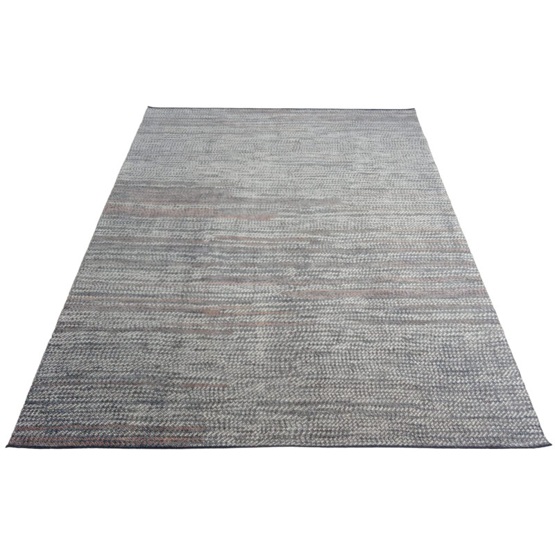 Classics Hand-Knotted Wool Gray/Brown Rug, Rectangle 10' x 14'