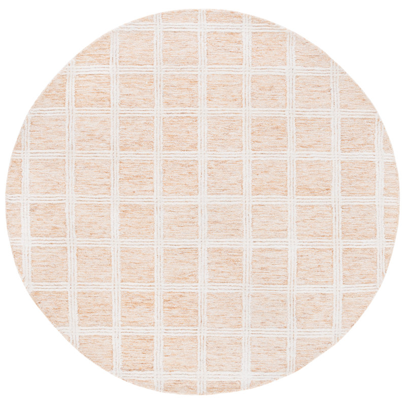 Tapis Turah 103 orange / ivoire, Rond 6 pi