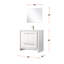 Meuble-lavabo blanc avec comptoir en quartz, robinet en nickel brossé et miroir de 28 po - H 36,45 po