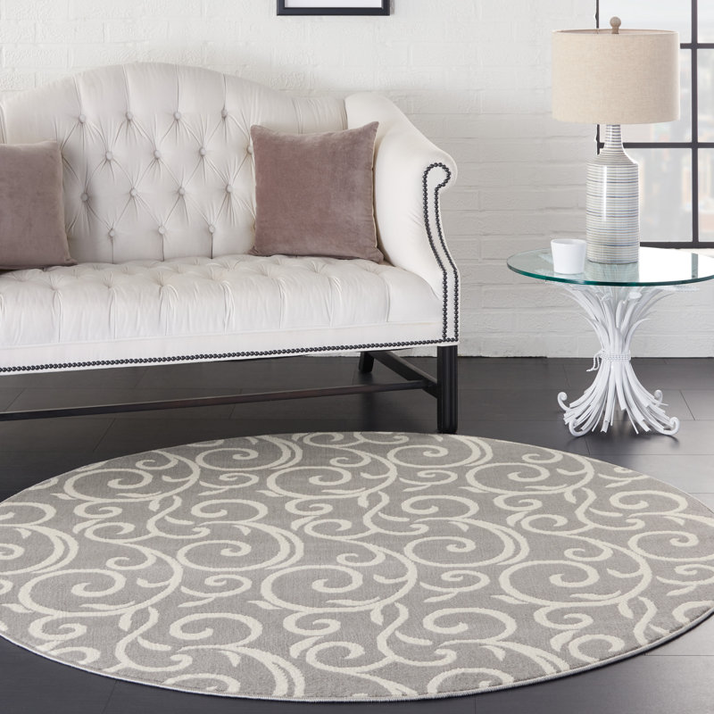 Thornlie Floral Indoor Rug, Round 8'