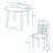 5-Piece Extendable Round Dining Table Set with 4 Upholstered Chairs, Space-Saving Kitchen Dining Set with Drop Leaf