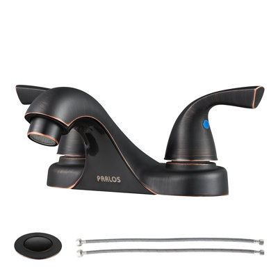 2-handle Bathroom Faucet with Drain Assembly