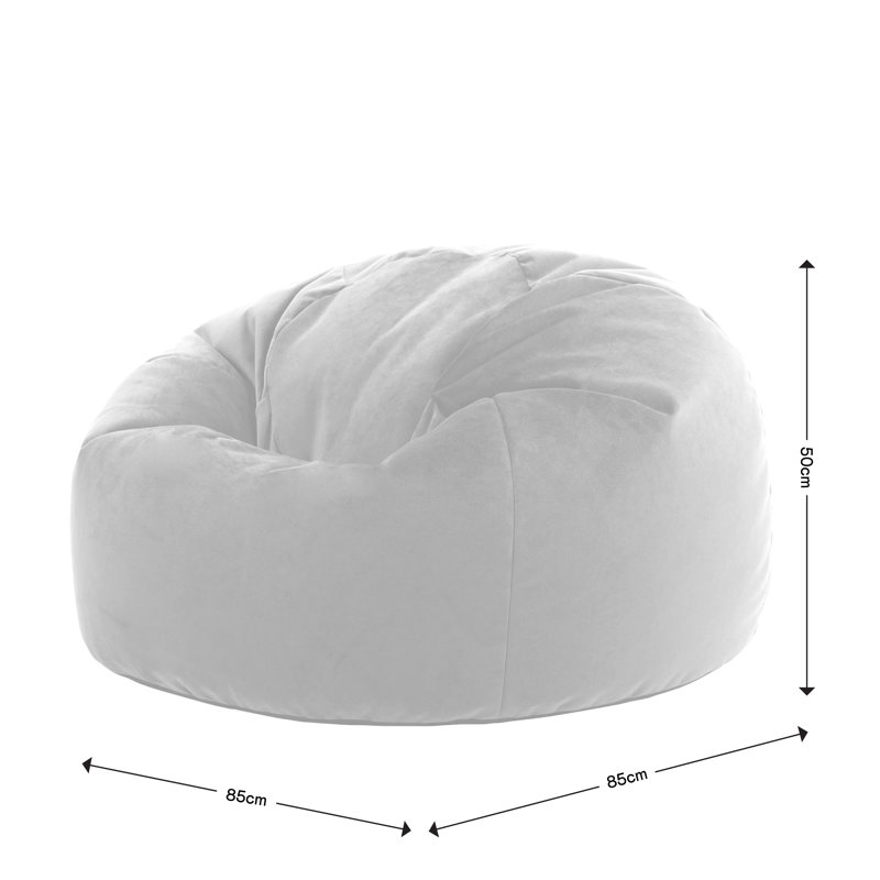 Kingston Velvet Classic Bean Bag, Ochre Yellow