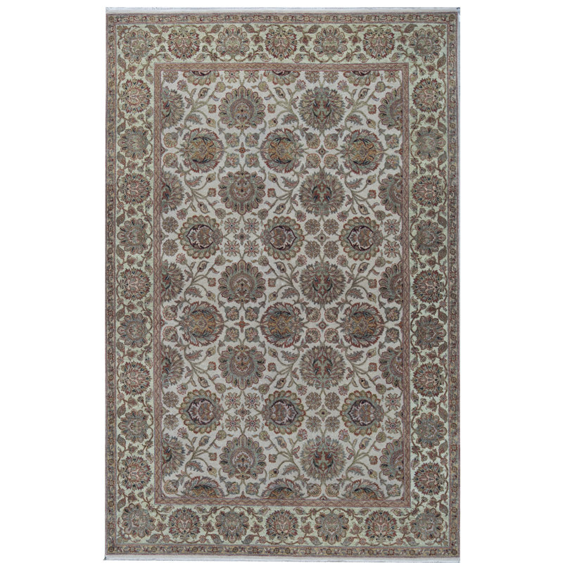 Tapis brun de haute qualité noué à la main