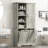 68'' H Bathroom Cabinet with Tilt-Out Laundry Hamper,Modern Linen Cabinet with Adjustable Shelf,Freestanding Style-737506147