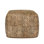 Leopard 18" Natural Leather Hide Printed Camel Floor Cushion Pouf