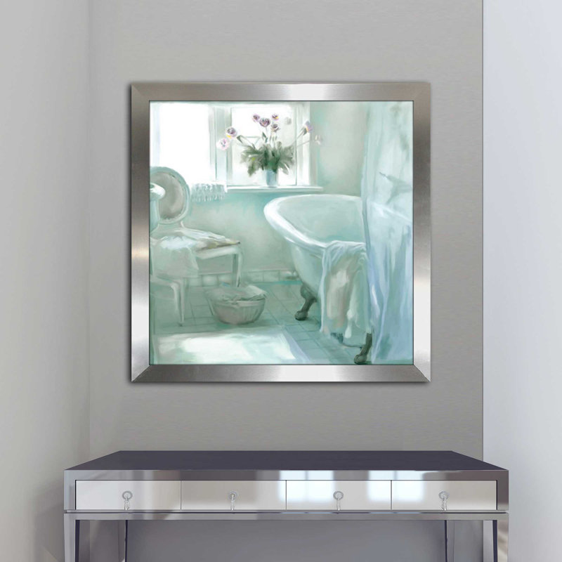 « ambiance », reproduction de peinture à l’acrylique encadrée, H 27,5 po x l 27,5 po x P 0,75 po