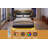 Floating Queen Bed Frame with LED Light and Bookcase Storage Headboard Queen Size Upholstered