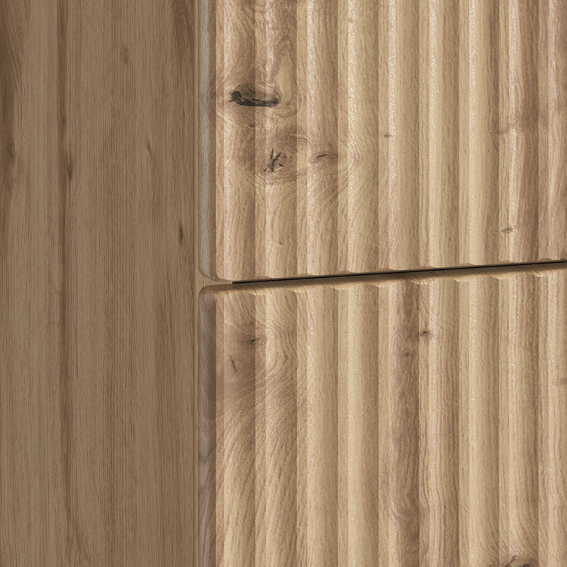 43cm W Manufactured Wood Bedside Table, Artisan Oak