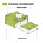 Chaise avec accoudoirs avec repose-pieds noir en cuir véritable avec repose-pieds